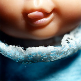 Diana Thorneycroft, Doll Mouth (little tongue), 2004, c-print, 71.1 x 71.1 cm