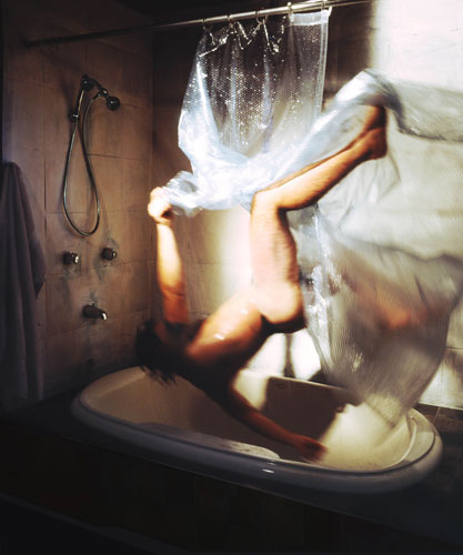 Kerry Skarbakka, Shower, 60 x 72", from the series The Struggle to Right Oneself